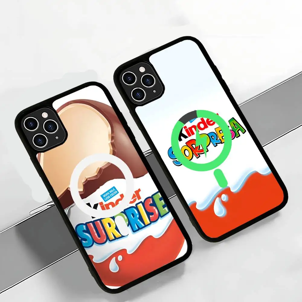 Funda Magnética para Teléfono con Diseño de Huevo KINDER JOY, Compatible con Magsafe, para iPhone 17, 16, 15, 14 Plus, 13, 12, 11 Pro Max Air Cover