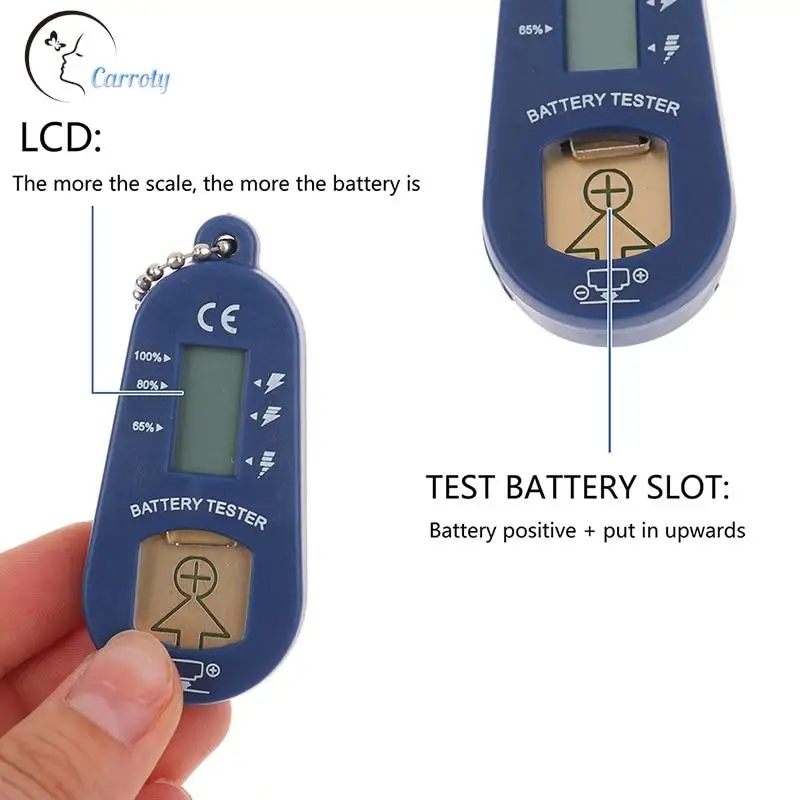 Universal Button Cell Battery Tester Hearing Aid Button Battery Checker Digital Measuring Equipment LCD Display For Hearing Aid