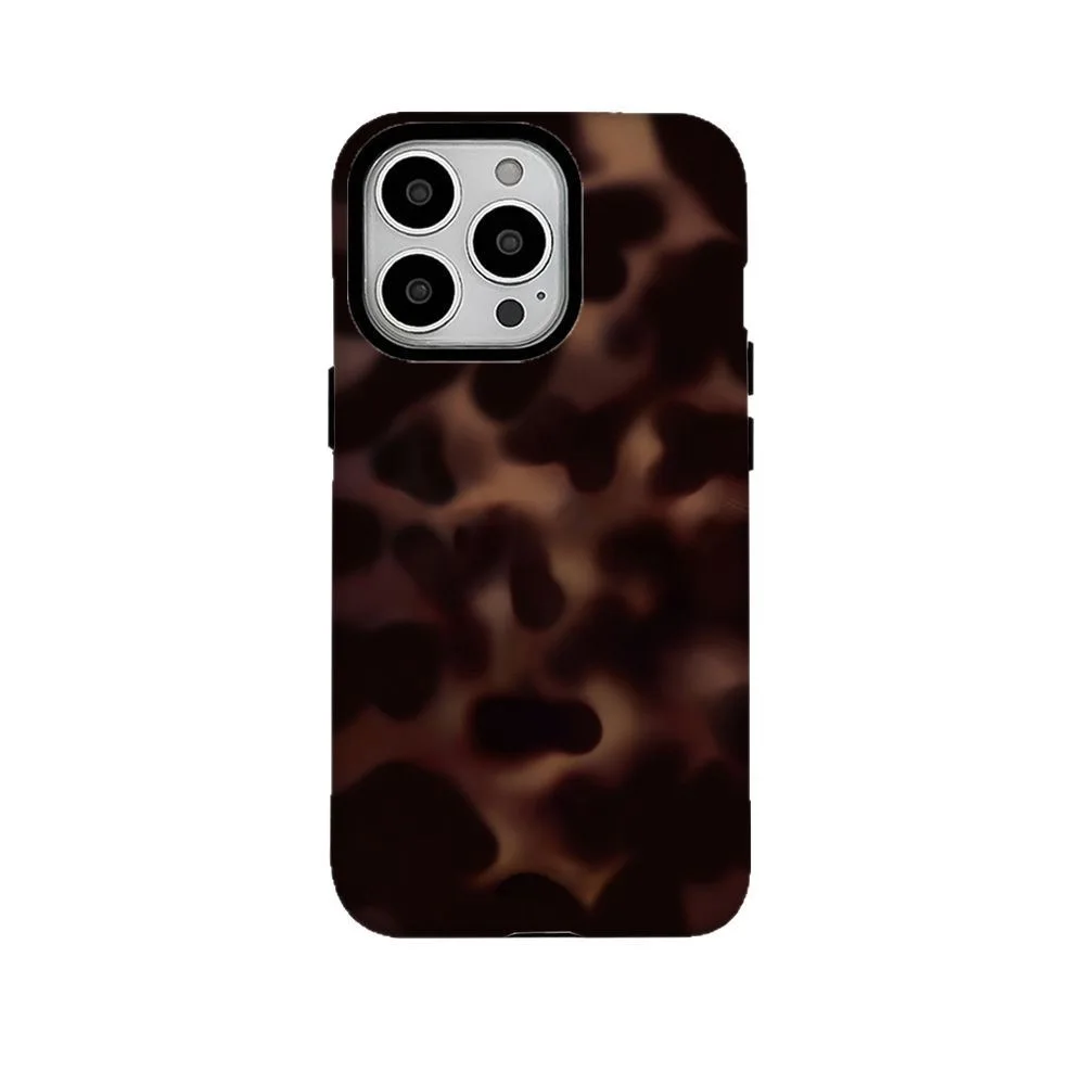 

Korean Dark Red Leopard Print Art Case for IPHONE 16 ProMax 15 14 13 12 11 PRO Plus Acrylic TPU Two in One Magnetic Phone Cases