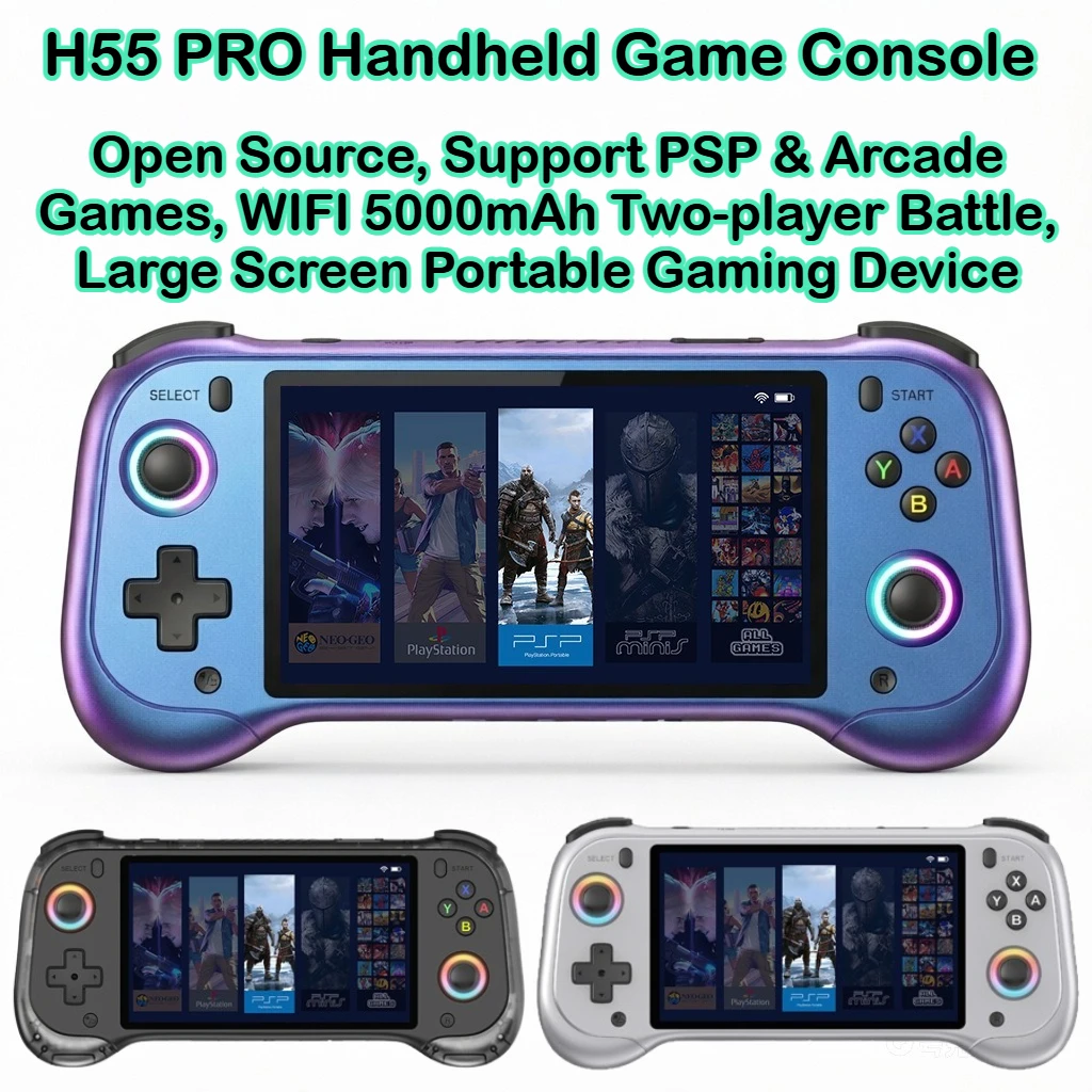 Gaming Console Under 5000 - H55 PRO Open-Source Handheld-Spielkonsole 5,5 Zoll