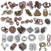 Difficult Disentanglement Brain Teaser Metal Puzzles For Adults and Kids Smart Logic IQ Test Mind Challenge Educational Toys