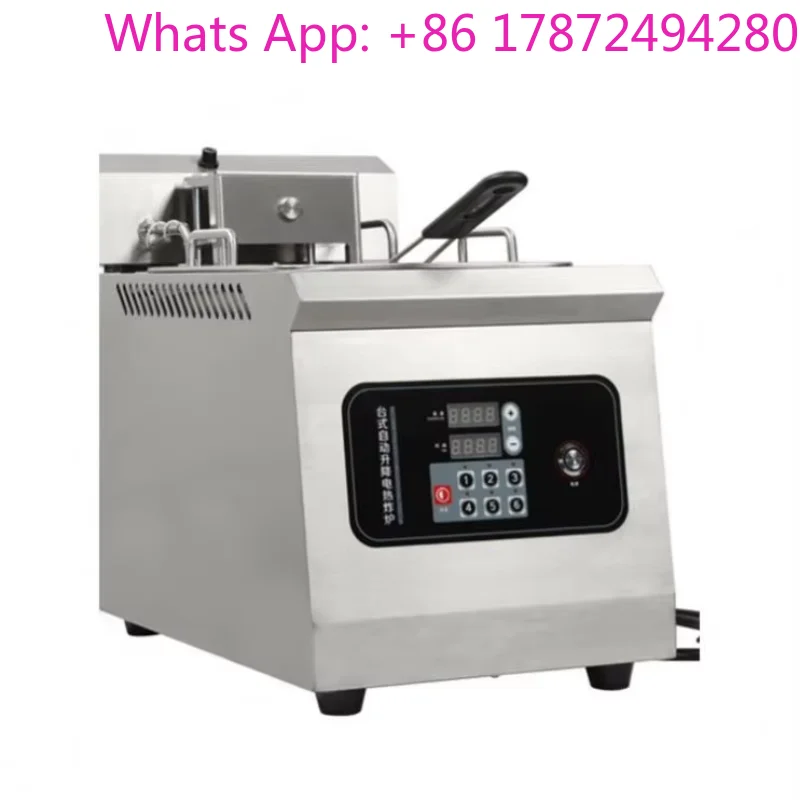 Top Automatic Lift-Up Electric Commercial Deep Fryer Deep Frying Machine 2-Tank 2-Baskets Stainless Steel  Fryers