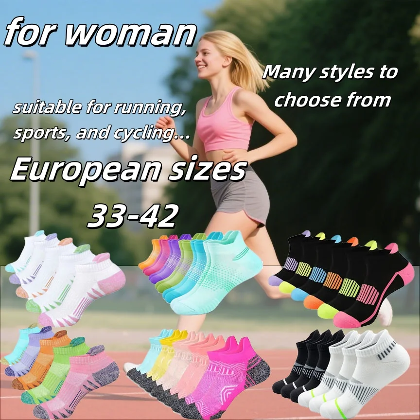 

Европейские размеры 33-42, 4/5/6 пар вязаных дышащих спортивных носков-лодочек, короткие носки унисекс для детей и взрослых