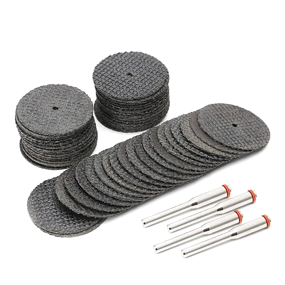 25pcs Abrasive Cutting Disc 32mm With Mandrels Grinding Wheels For Dremel Accesories Metal Cutting Rotary Tool Saw Blade Kits AA