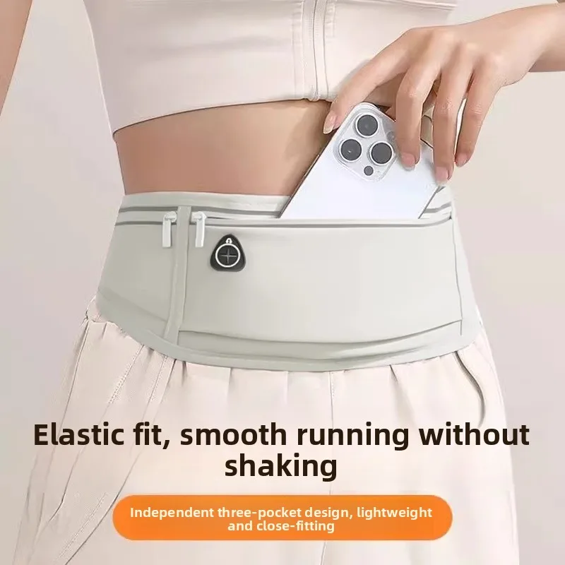 กระเป๋าคาดเอวสำหรับเล่นกีฬา กระเป๋าใส่โทรศัพท์สำหรับวิ่งออกกำลังกายกลางแจ้ง วิ่งตอนเช้า ฟิตเนส อเนกประสงค์ กันน้ำ บางเฉียบและกระชับ