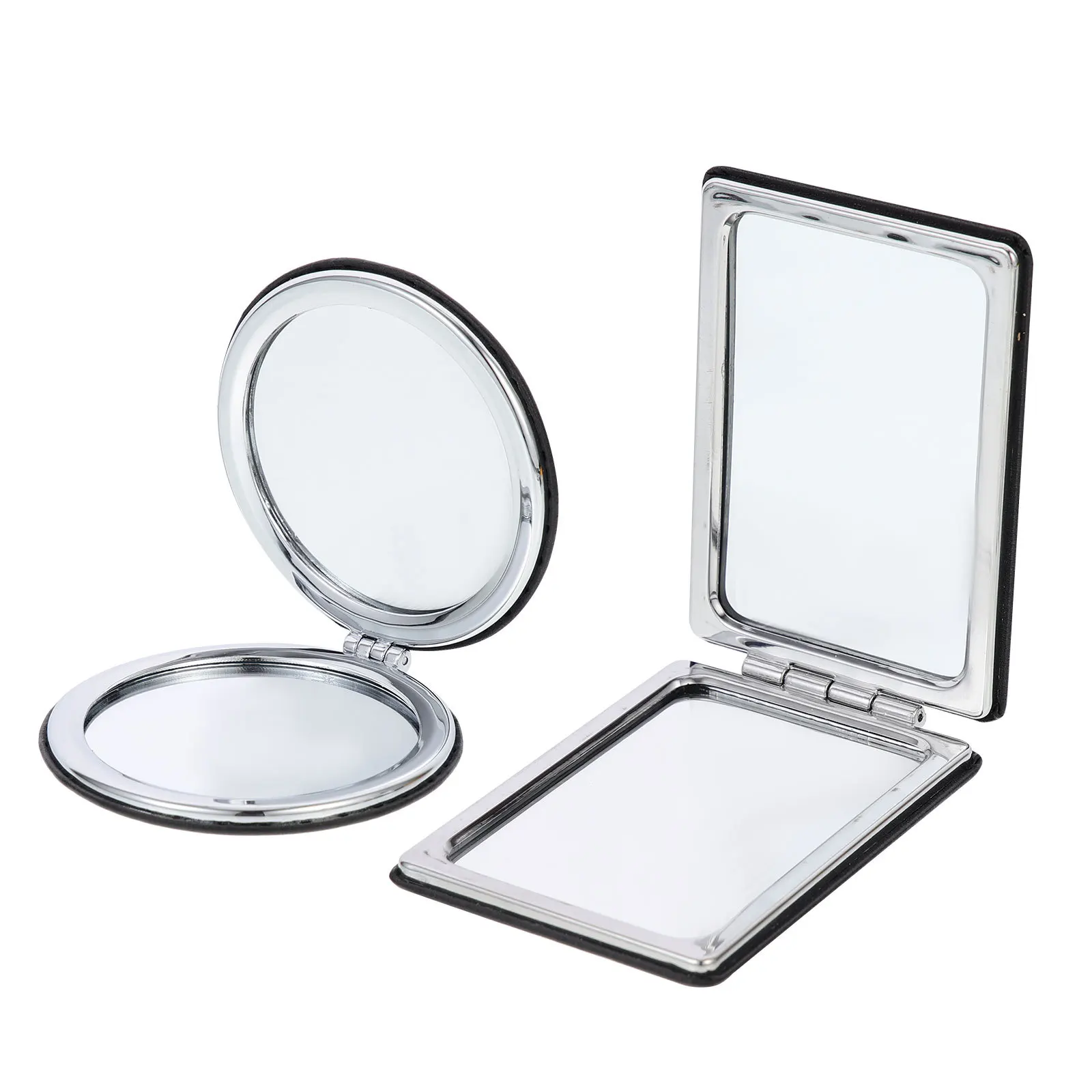 2Pcs Small Mirror Folding Cosmetics Mirror Charming Accessory for Purse Bag Small Makeup Mirrors Women Portable Mirrors