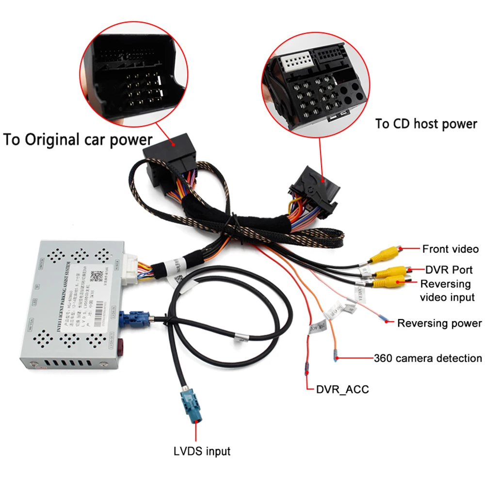 ZJCGO-Adaptador de interfaz de caja decodificadora Digital, cámara frontal trasera inversa, NTG 4,5 para Mercedes Benz GLK Clase C W204 X204 2011 ~ 2015