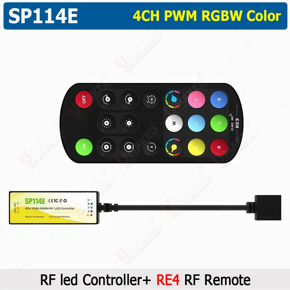 SP11xE Mini 2.4GHz RF LED Controller PWM 2pin DIM 3pin CCT 4pin RGB 5pin RGBW 6pin RGBCCT 2835 5050 FCOB No IC Light Strip 5-24V 5