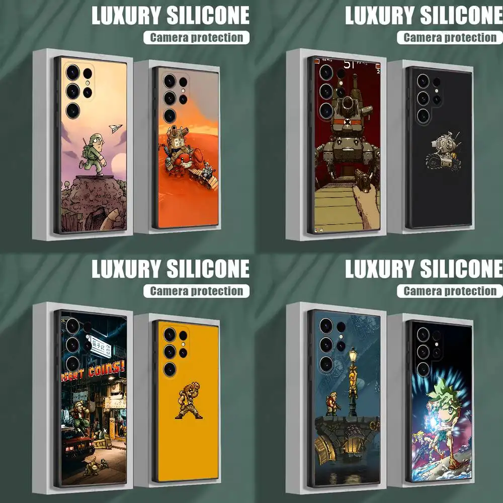 

M-Metal Slug Game Phone Case For Samsung S25,S24,S23,S22,S21,S20,S10,Ultra,Plus,Lite,FE,Soft Silicone Black Cover