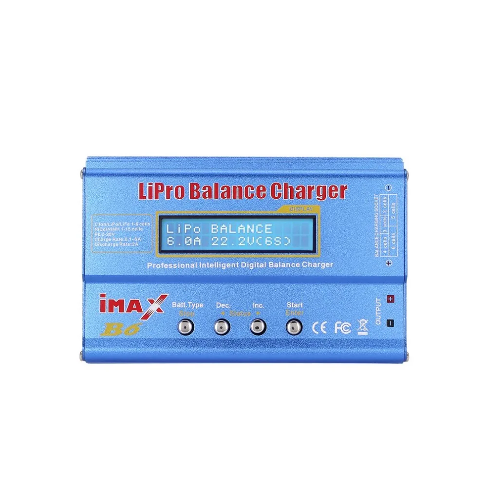 iMAX B6 80W 6A Battery Charger Lipo NiMh Li-ion Ni-Cd Digital RC Balance Charger Discharger + 15V 6A Adapter