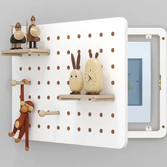 

Spot hole board storage rack, meter box, shielding decorative rack, non-perforated wooden partition, electric gate box