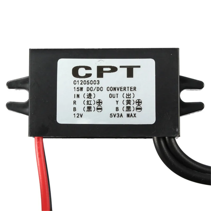 Step Down Buck Converter Power Supply Module 12V to 5V 3A 15W DC-DC for Car Male Female USB Adapter Mini USB Micro USB Adapter