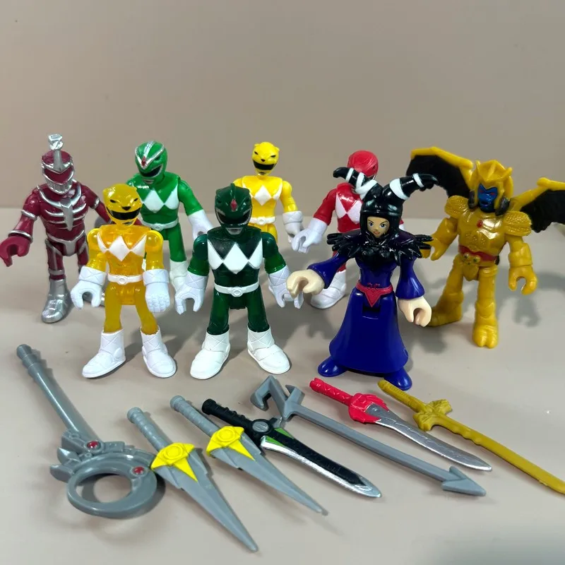 مجموعة Imagnext Ranger Battle Pack أخضر أحمر أصفر رينجر Goldar Lord Zedd Rita Repulsa مع شخصيات إكسسوارات السيف هدية للأطفال