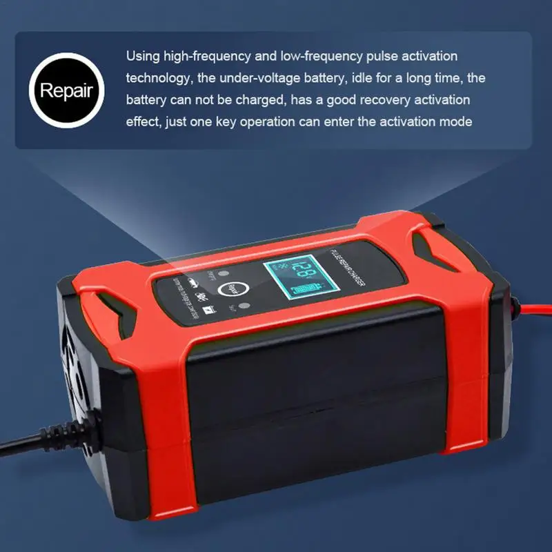 Car Battery Charger Battery Charger Automatic Trickle Charger Safety Protection 12V Battery Maintainer Trickle Charger Auto