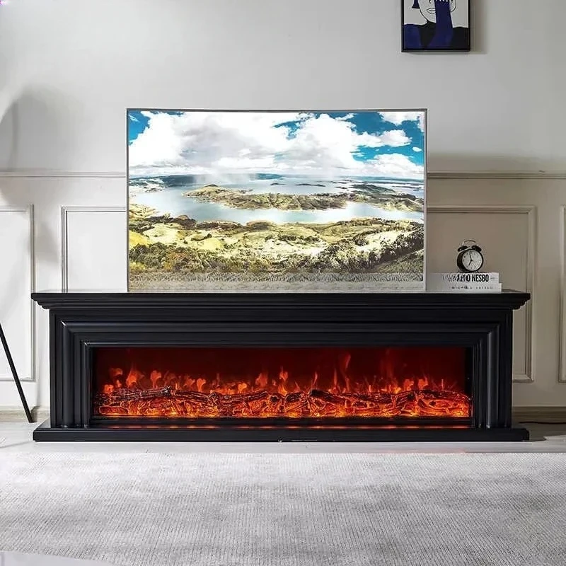 Fireplace TV Cabinet, Simulated Fire Electronic Fireplace Core Household American Decorative Cabinet