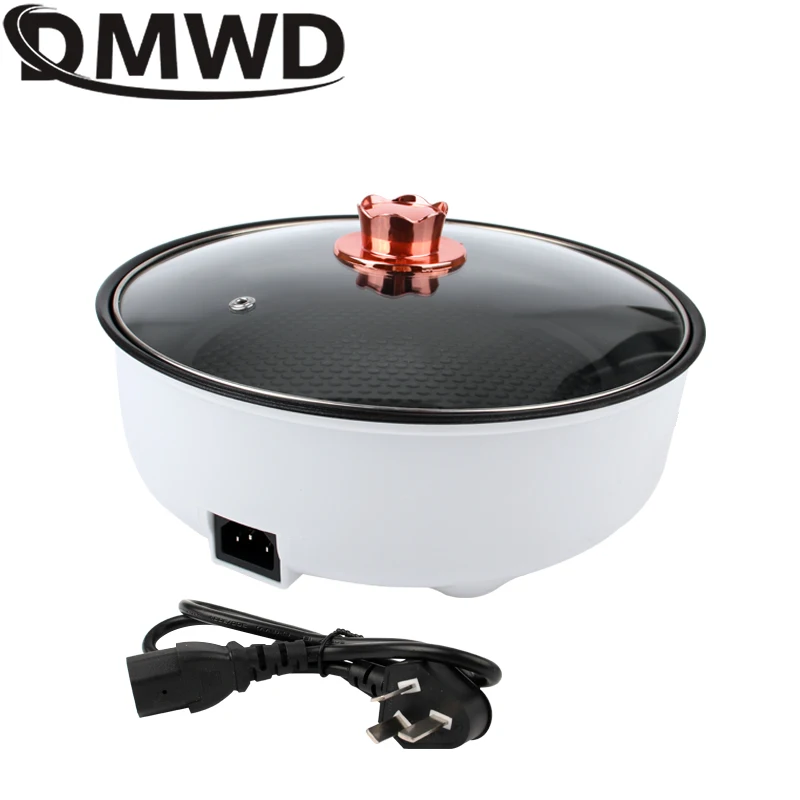 Barbecue elettrico multifunzione stufa bistecca Grill antiaderente Multicooker padella uova zuppa pentola pentola Hotpot tagliatelle fornello EU