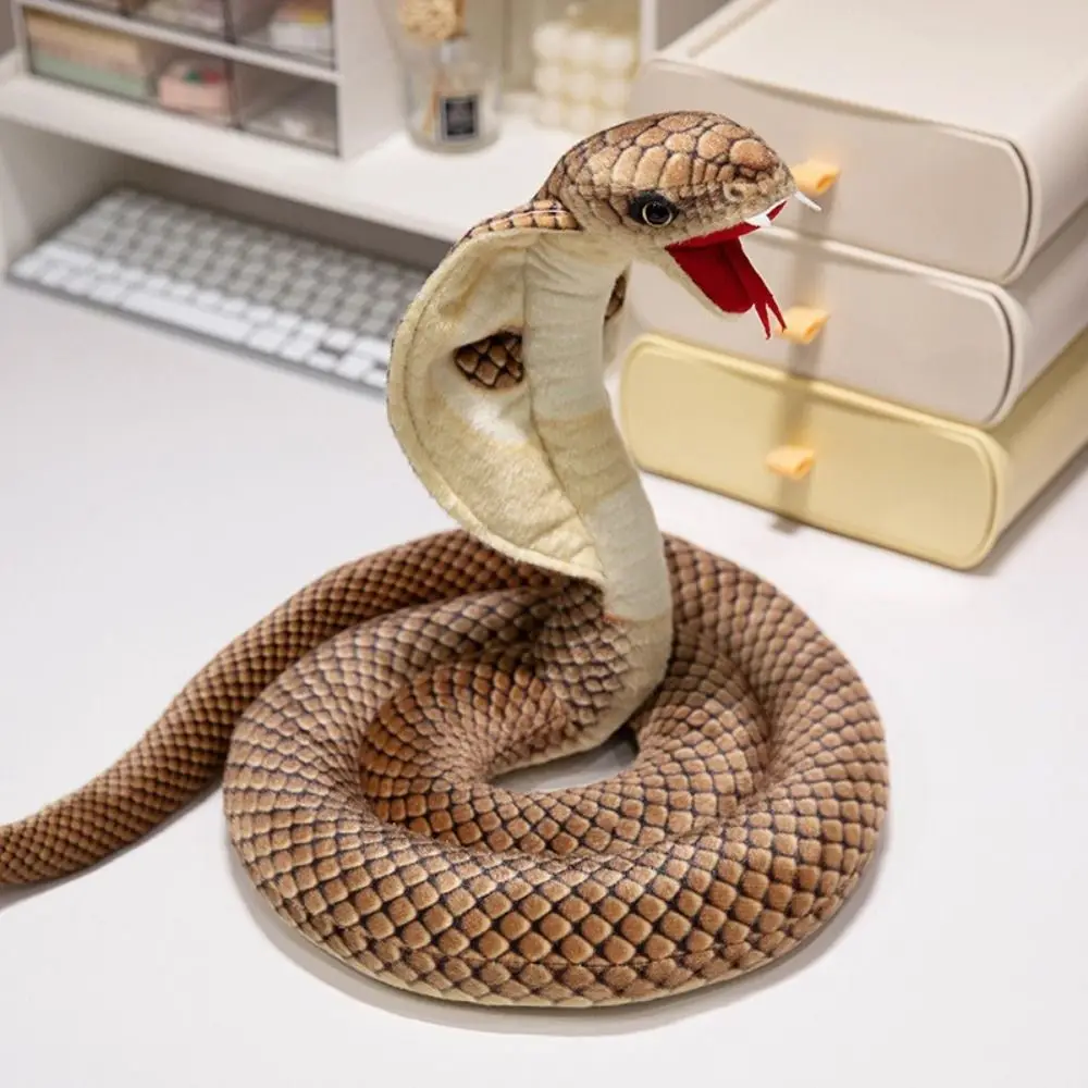 Pequeño serpiente, juguete de peluche de serpiente simulada, Cobra Artificial, año del serpiente, juguete de peluche, muñeco de peluche de serpiente realista de dibujos animados