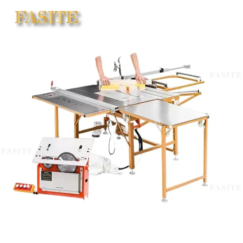 For Woodworking Push Table Saw 45 Degree Miter Saw Folding Saw Table for Home Improvement Ecological Board Cutting Dust Free