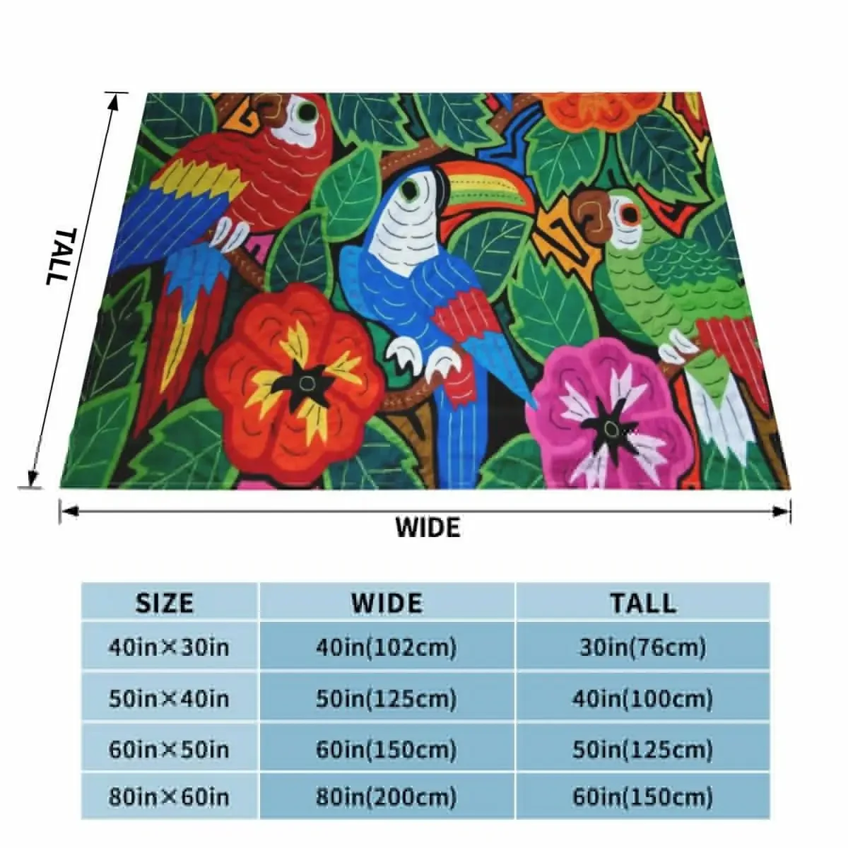 Mola Design Birdies Throw Blanket christmas decoration Softest Blankets