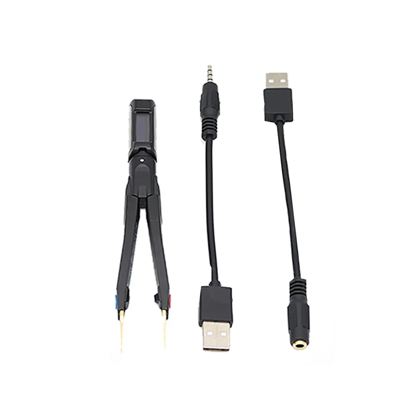 -ABJZ-pinzas digitales inteligentes DT71, Mini probador SMD, medidor LCR, resistencia de diodo, generador de señal de 10Khz, escaneo automático, pantalla OLED