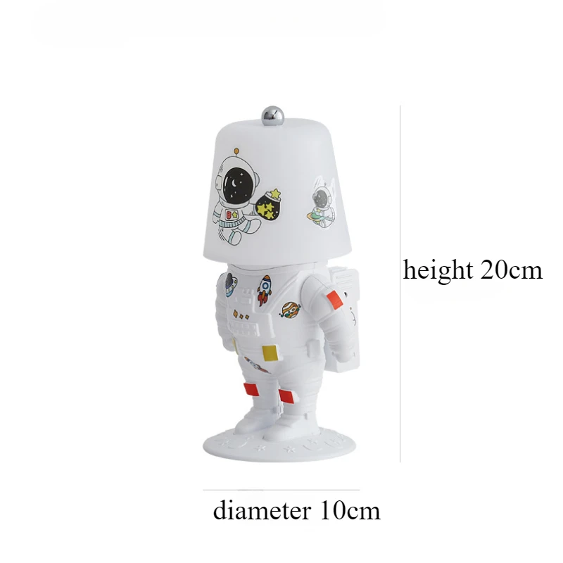 Nice Creative Astronaut Moon Night Lights Rechargeable Table Lamps Children's Room Decoration