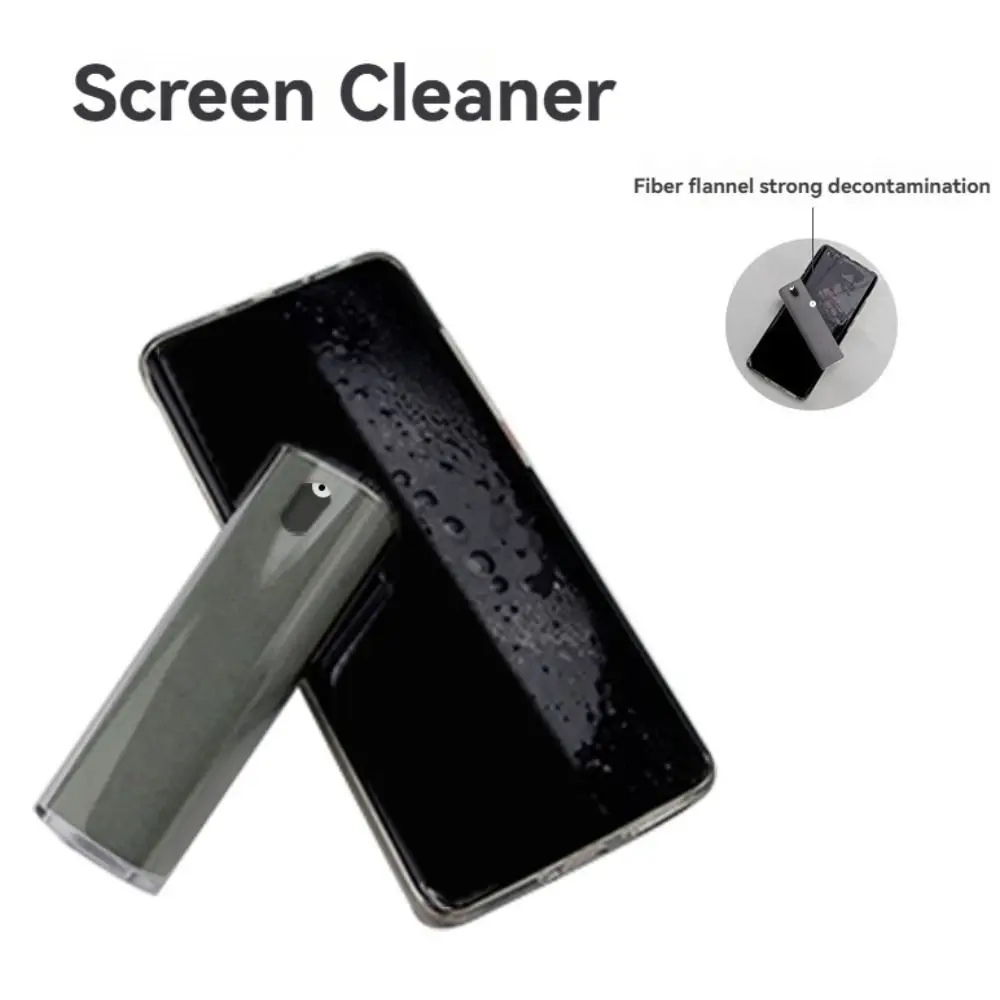 Portable Screen Cleaner Spray Built-in Cleaning Fluid One-piece Design Lens Cleaning Artiface PC Shell 3 in 1 Clean Tool Set