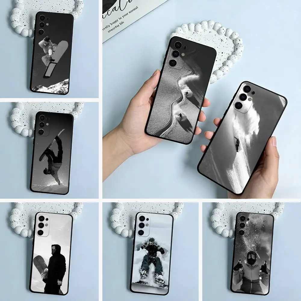 

Snow Mountain Skiing Ski Soft Silicone Case for Samsung S25, S24, S21, S22, S23, S30, Ultra, S20, Plus, FE, Lite-Black