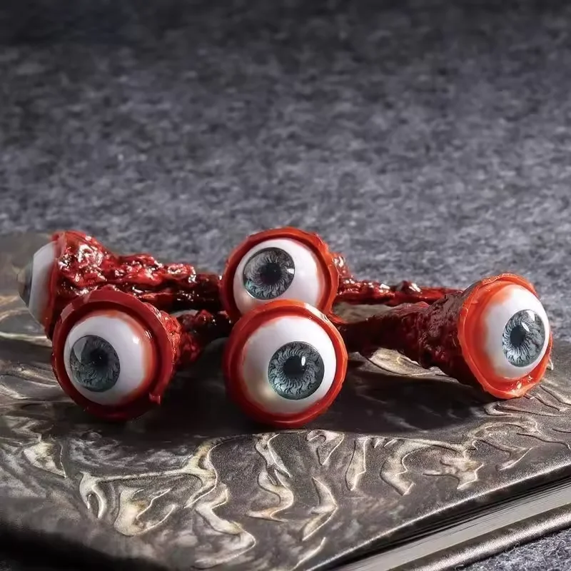 Halloween Ripped Out Eyeball Horror Prop Latex Foam Horror Tear Eyeball Party Ball Eyeball Prop Scary Decorate Cosplay Props ﻿