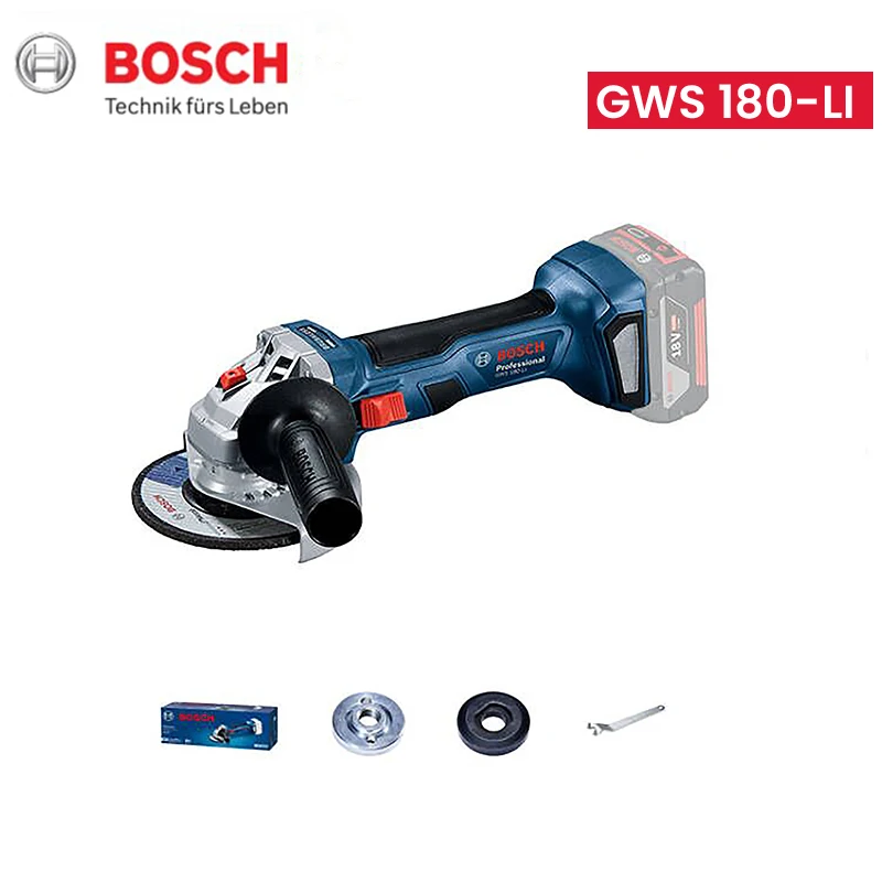 

Bosch Professional GWS 180 Cordless Angle Grinder Handheld Winkelschleifer for Cutting and Polishing