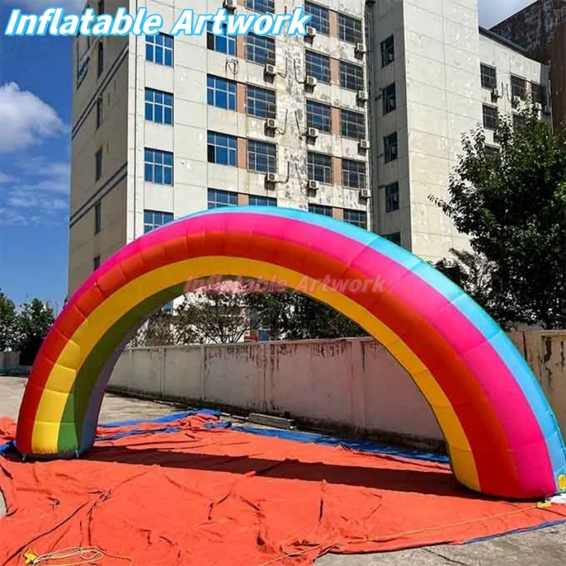 Custom Built Party Supplies Giant Inflatable Rainbow Arch for Corporate Events Toys