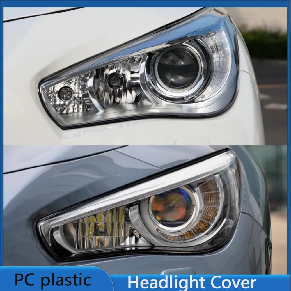 For Infiniti Q50 Q50L 2013-2022 Year Front Headlight Cover Transparent Lampshade Headlamp Lens Shell Body Kit Accessories