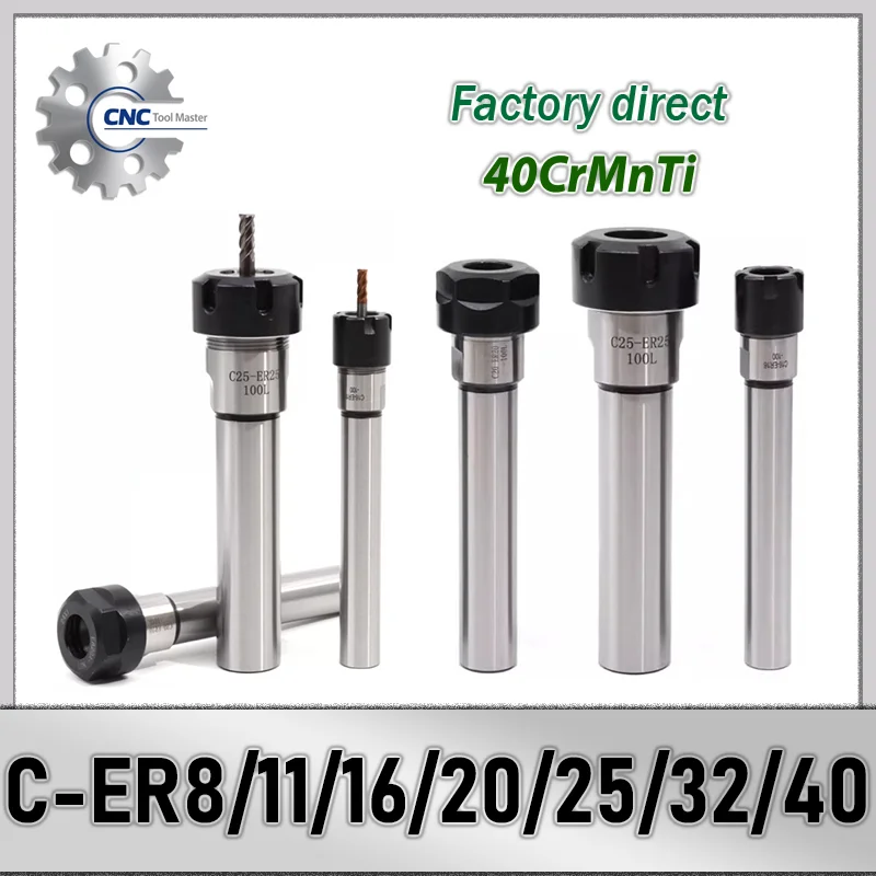 C8 C10 C12 C16 C20 C25 C32 ER8 ER11 ER16 ER20 ER25 ER32 100 150L Collet Chuck Holder CNC Milling Lengthen Tool ER Extension Rod