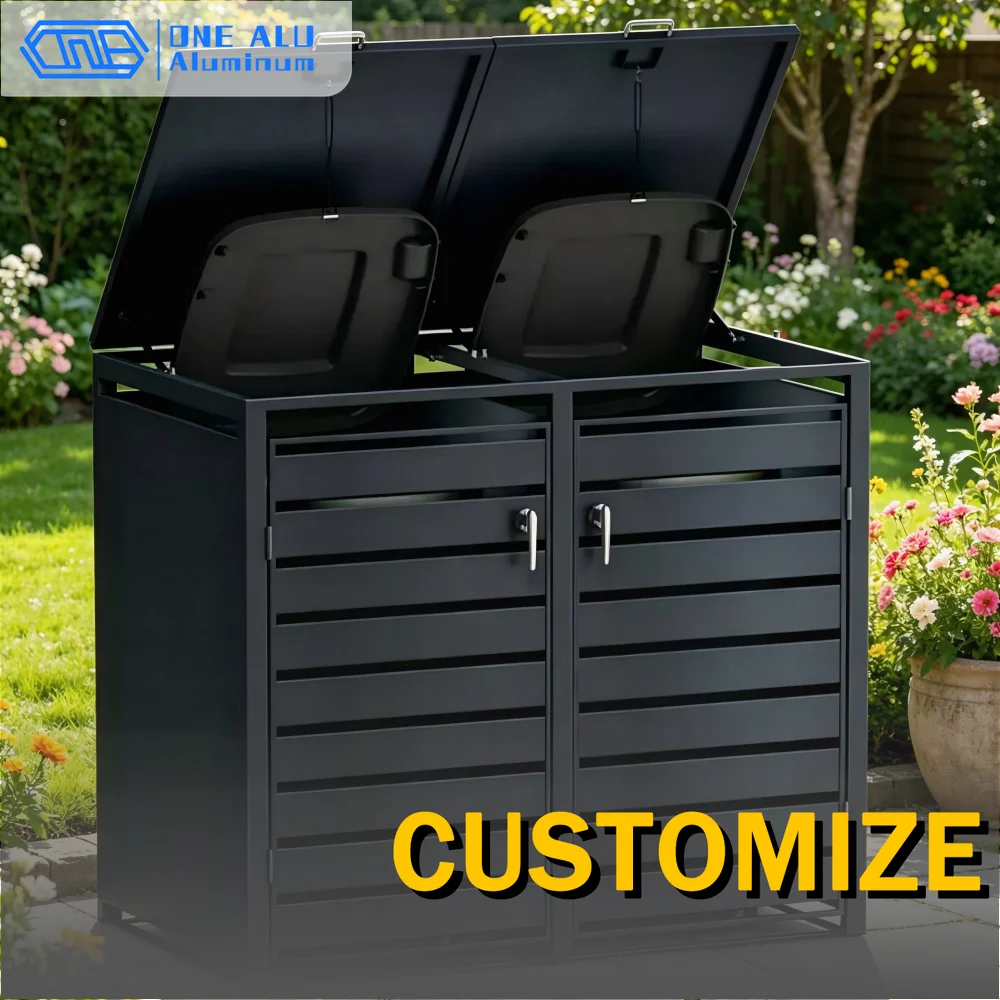

Custom Waterproof Rustproof Heavy Duty Metal Outdoor Trash Can Commercial Use in Parks Streets Shopping Malls Wheelie Bin Locker