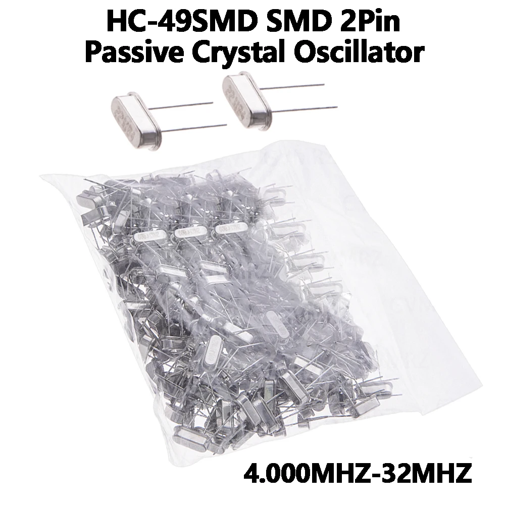 10PCS/200PCS 32MHZ 25MHZ HC-49SMD SMD 2Pin Passive Crystal Oscillator 27MHZ 16MHZ High Precision Quartz Resonator  24MHZ 8MHZ