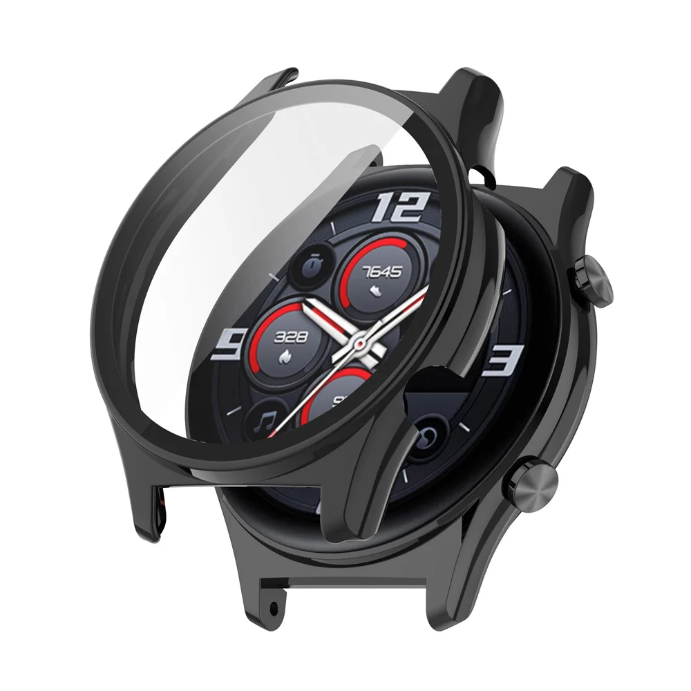 BEHUA Panzerglas+Hülle für Honor Watch 4 SmartWatch Rundum-Displayschutz Harte PC-Schutzhülle für Huawei Honor Watch4 Cover – Detail 5