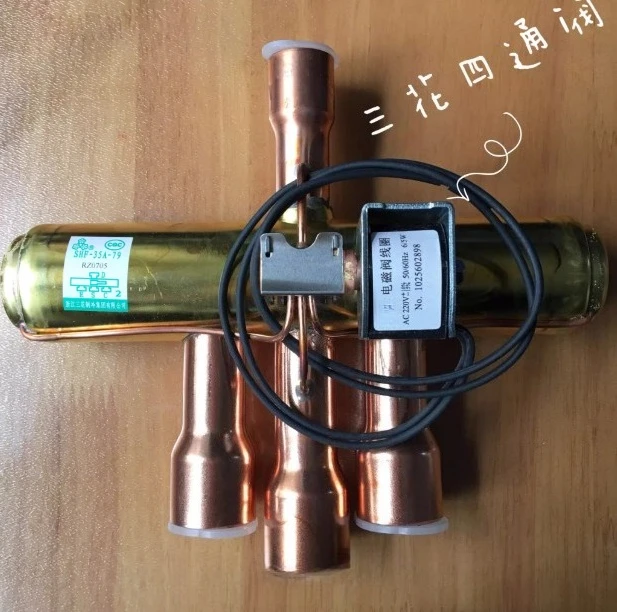 4-Way Reversing Solenoid Valve 8 10 12 Port, High Pressure AC Air to Water Heat Pump Refrigerant Flow Control HVAC Part