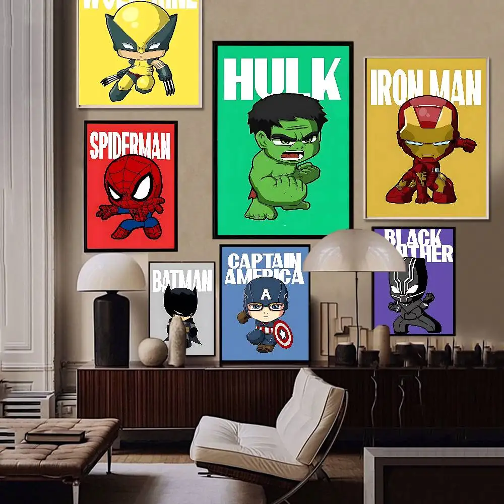 A-Avengers Leinwandgemälde Klassische Vintage-Poster HD-Qualität Wandkunst Retro-Poster für Wohnzimmer-Wanddekoration