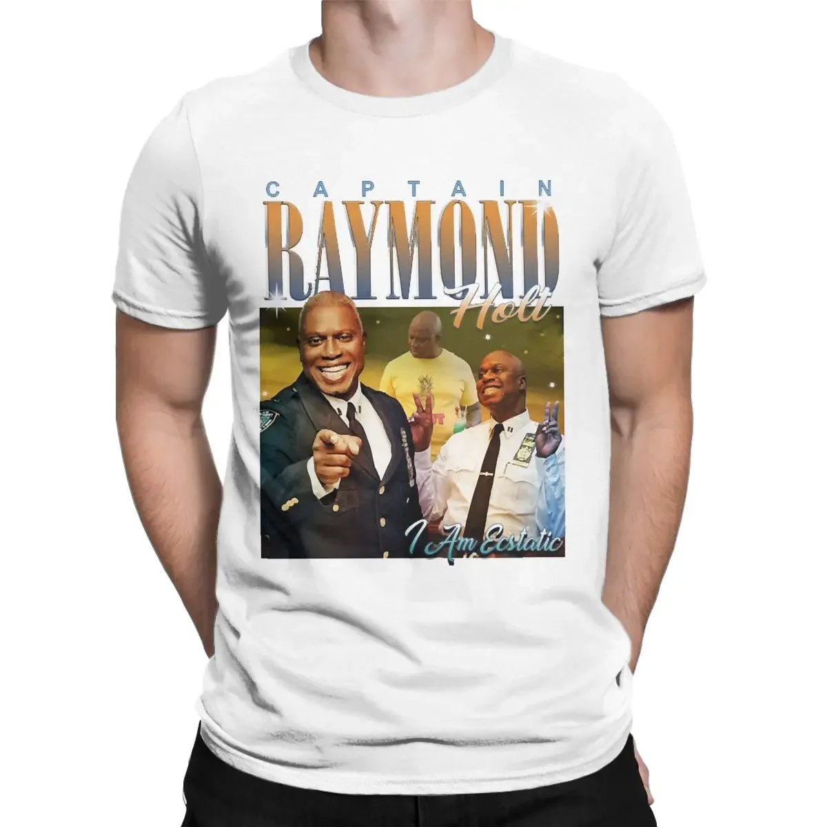 Brooklyn 99 Short Sleeve Tee Shirt Plus Size Clothing Novelty Captain Raymond Holt T-Shirt Men O Neck Pure Cotton T Shirt