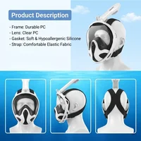 Professional Snorkeling Diving Mask Underwater Scuba Full Face Snorkel Mask Anti Fog Goggles for Kids Adult Swimming Equipment 5