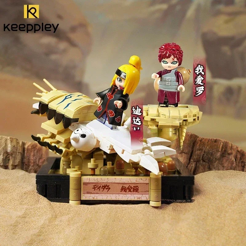 Keeppley-Naruto Building Blocks para Crianças, Cena Anime Bonito, Brinquedos de Montagem, Surpresa Criativa, Presentes de Aniversário