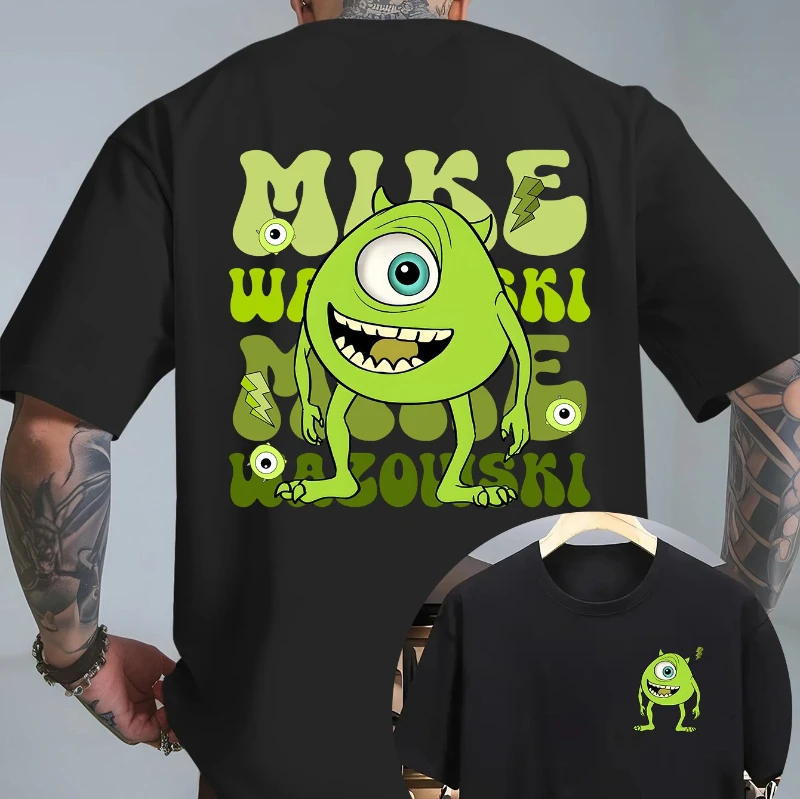 تي شيرت صيفي ديزني بيكسار "جامعة الوحوش" مايك ووزوفسكي الرسمي - تي شيرت بنمط سولي ومايك بأكمام قصيرة