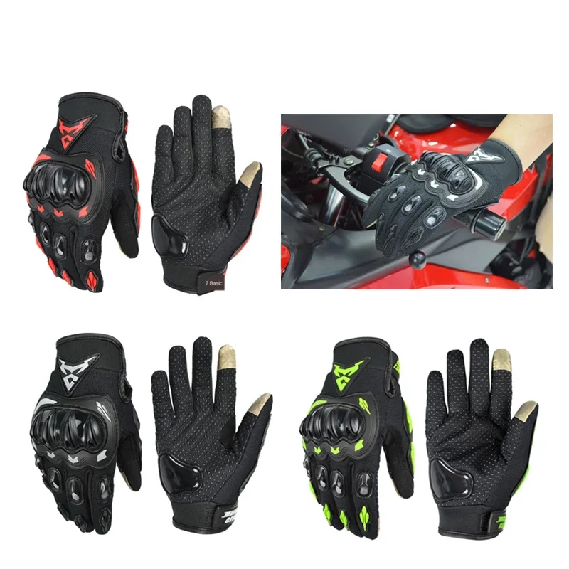 Motorcycle Gloves Touch Screen Full Finger Gloves Protective Anti-fall Equipment Glove Gants Moto Non-slip Riding gloves