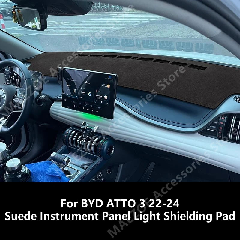 

For BYD ATTO 3 22-24 Suede Instrument Panel Light Shielding Pad,Car Interior Decoration Modification Accessories Refit