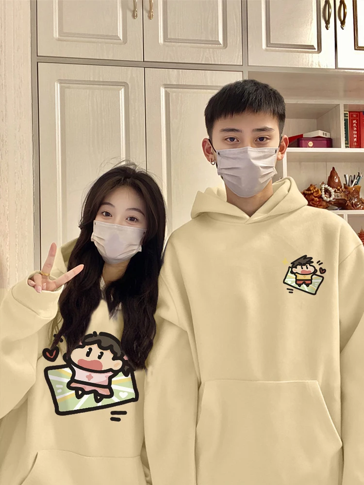 

Cute Cartoon Girls and Boys Couple Sweatshirts Autumn and Winter 2024 New Fashion Casual Hoodies