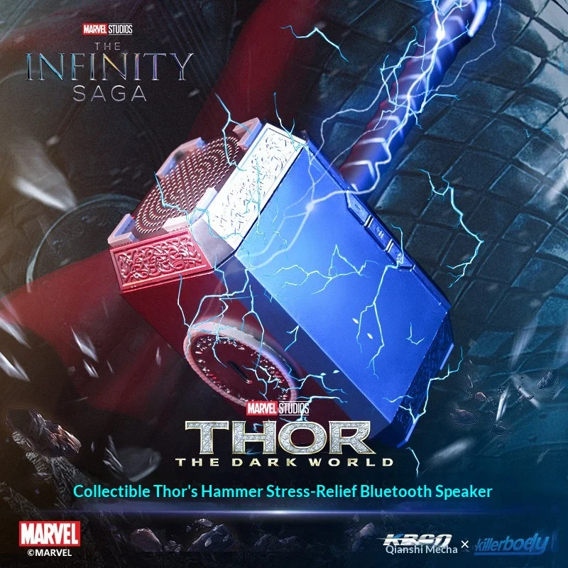 

Killerbody Marvel Infinity Saga Thor Hammer Bluetooth Speaker Magnetic Collectible Stress Relief Gift For Boys Men Collectors