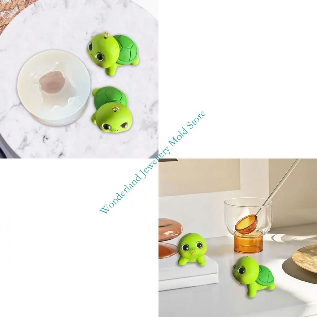 

H7EB Turtles Jewelry Mold Decorating Pendant Moulds Silicone Texture Suitable for Art Projects and Shelf Displays