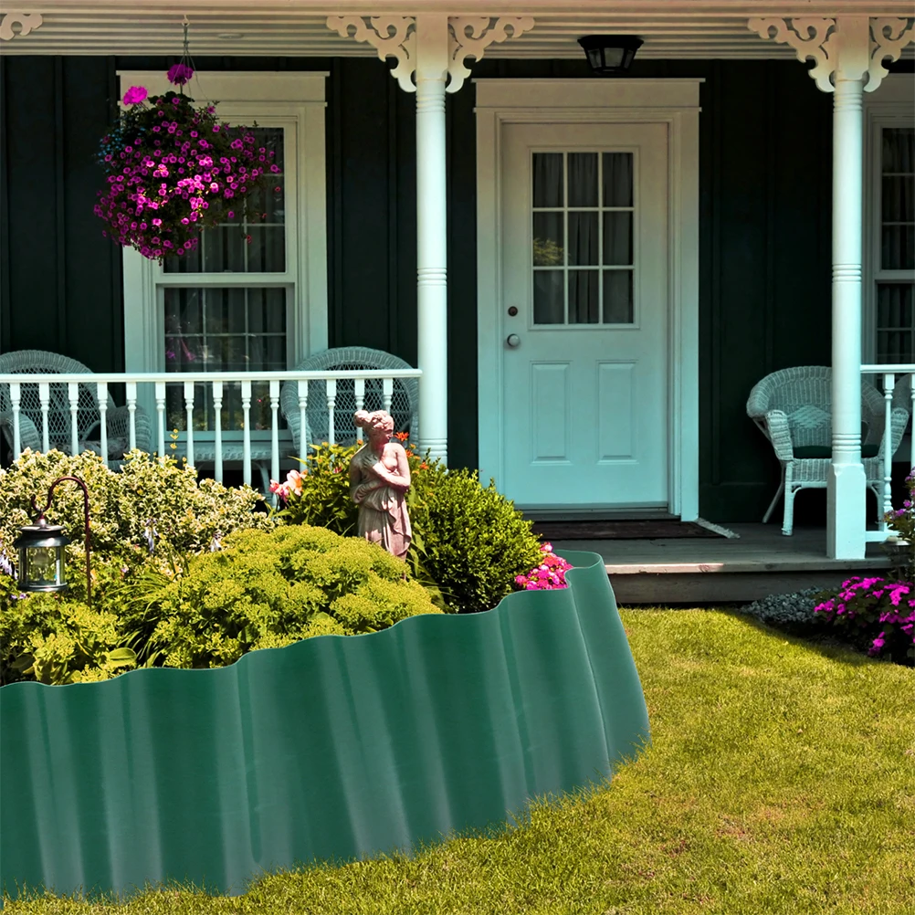 

2 Rolls Landscape Edging Border Lawn Guardrail Flower Bed Decorative Garden Fence Fences