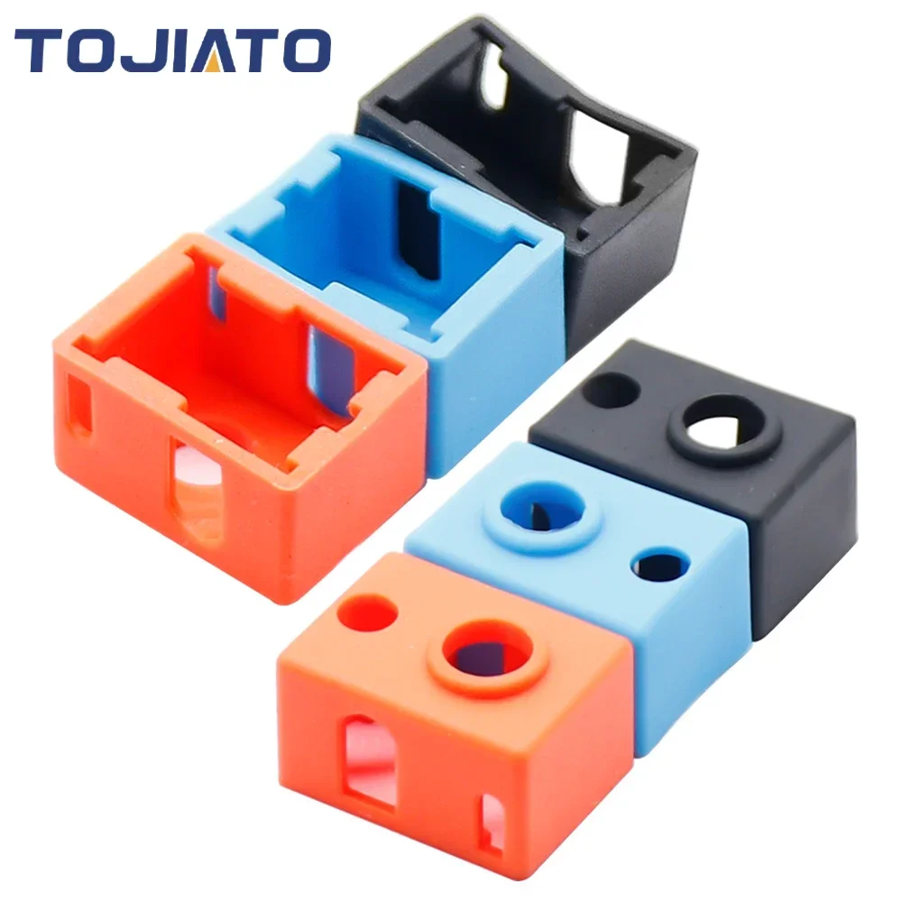 2/5/10pcs E3D V6 PT100  Heater Block Protective Silicone Sock Insulation Cover For V6 Official J-head Hot End 3D Printer Parts