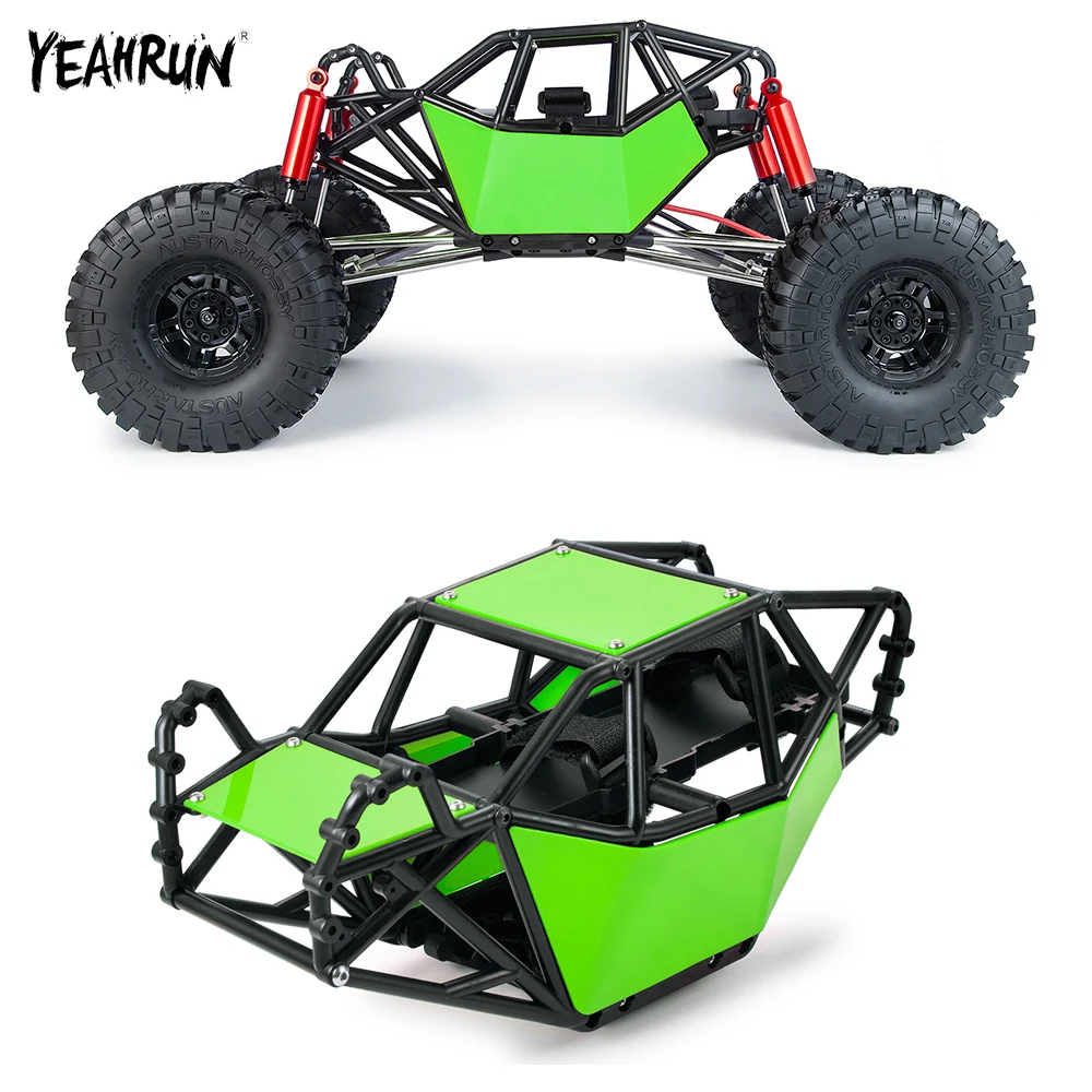 YEAHRUN for 1/10 Rock  Buggy Body Shell Plastic RC Roll Cage Car /Rubber Tire Wheel Parts for Axial SCX10 90046 DIY Upgrade Part