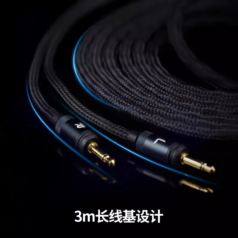 FiiO LL-RC Dual 3.5mm Interchangeable Earphone Plug Upgrade Cable High Purity Guhe Single Crystal Copper 3.5MM 4.4MM 3M length